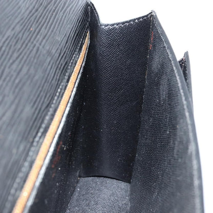 Louis Vuitton Dragonne Pochette Epi Leather, BLACK, LEATHER, Clutche & pouche