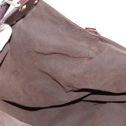 Louis Vuitton L Hobo Surya Leather, BROWN, PATENT_LEATHER, Tote bag