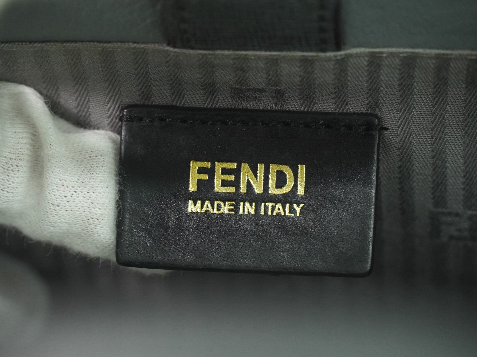 Fendi 2Jours Bag Leather, GRAY, LEATHER, Handbag