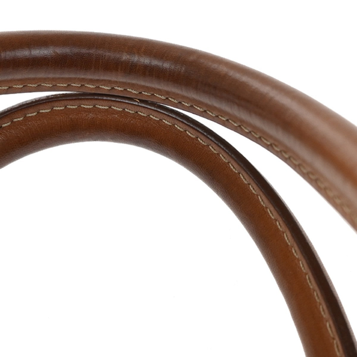 Celine Macadam Handbag Macadam with leather, BROWN, CANVAS, Handbag