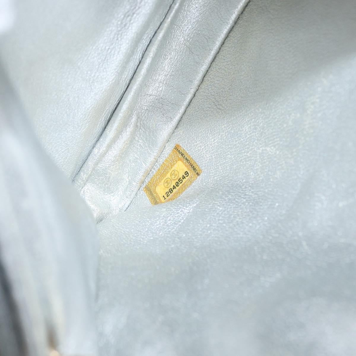 Chanel Mademoiselle Lock Accordion Flap Bag Quilted Lambskin, SILVER, LEATHER, Shoulder bag