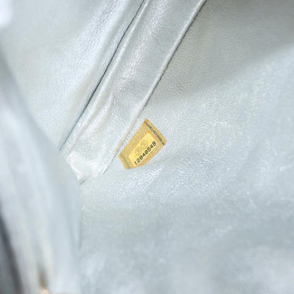 Chanel Mademoiselle Lock Accordion Flap Bag Quilted Lambskin, SILVER, LEATHER, Shoulder bag