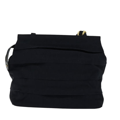 Salvatore Ferragamo Vala Shoulder Bag Canvas, NAVY, CANVAS, Shoulder bag