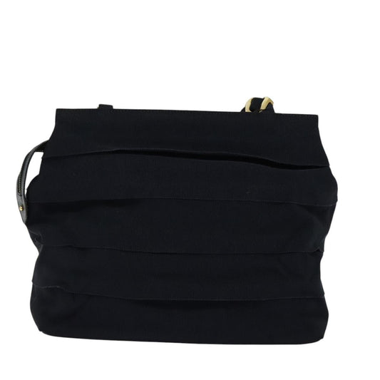 Salvatore Ferragamo Vala Shoulder Bag Canvas, NAVY, CANVAS, Shoulder bag