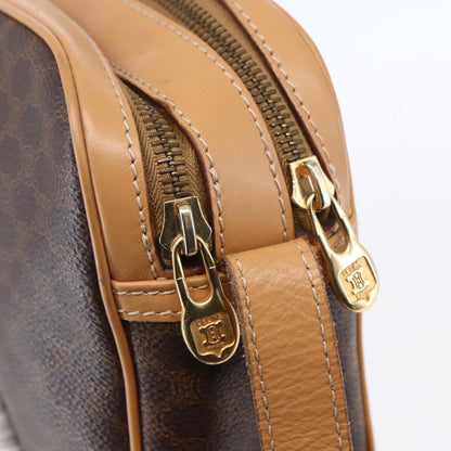 Celine Macadam Shoulder Bag PVC Leather, BROWN, PVC, Shoulder bag