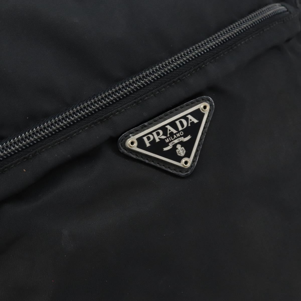 Prada Front Pocket Messenger Bag Tessuto, BLACK, NYLON, Shoulder bag