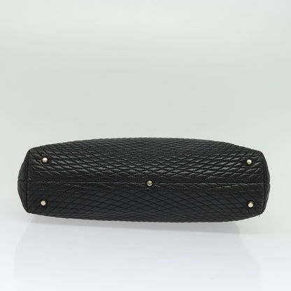 Bally Vintage Chain Shoulder Bag Quilted Leather, BLACK, LEATHER, Shoulder bag