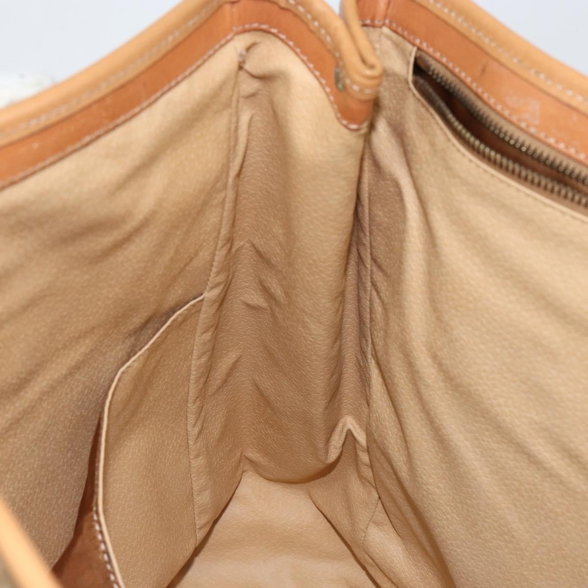 Celine Macadam Shoulder Bag PVC Leather, BEIGE, CANVAS, Shoulder bag