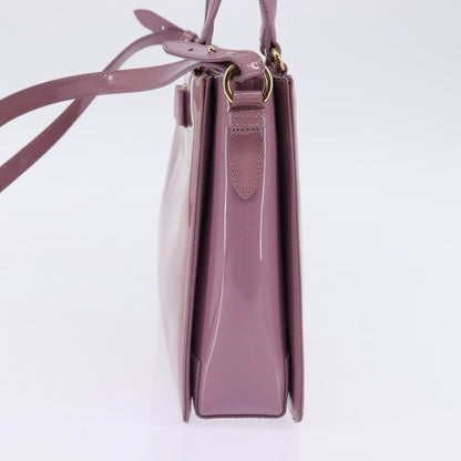 Salvatore Ferragamo Vala Handbag Patent leather, PURPLE, PATENT_LEATHER, Handbag