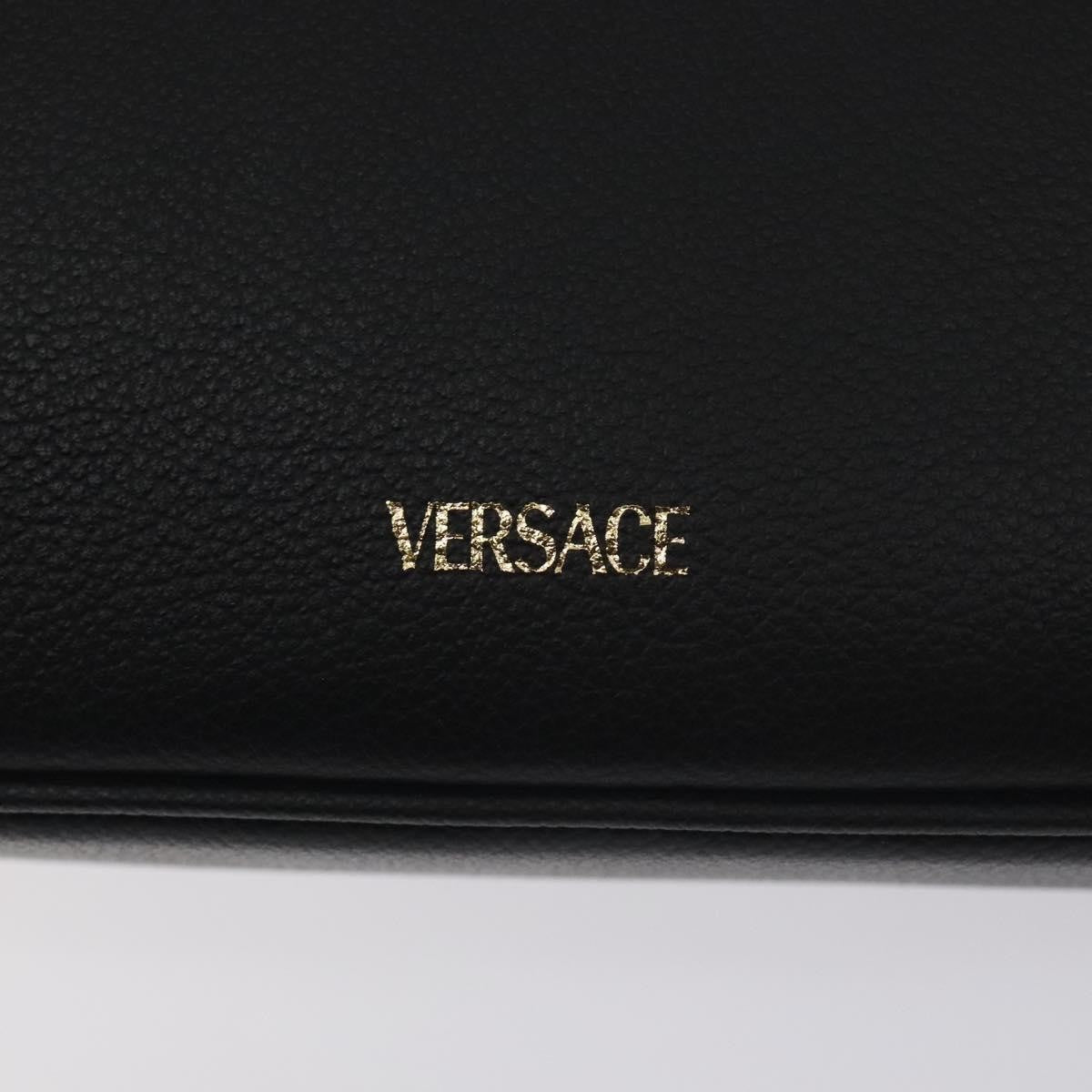 Versace Medusa Shoulder Bag Leather, BLACK, LEATHER, Shoulder bag