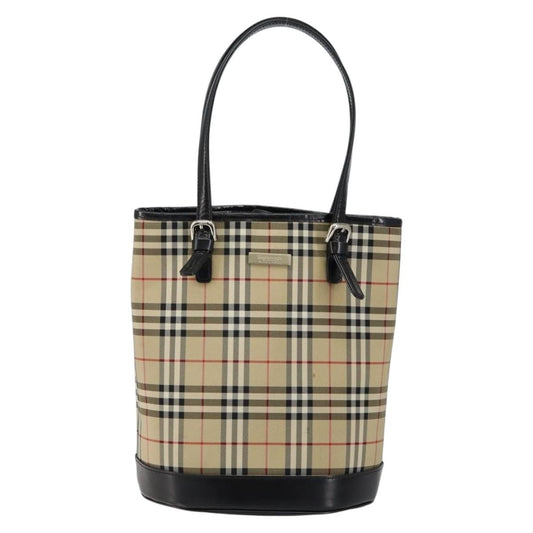 Burberry Nova Check Tote Canvas and Leather, BEIGE, CANVAS, Tote bag