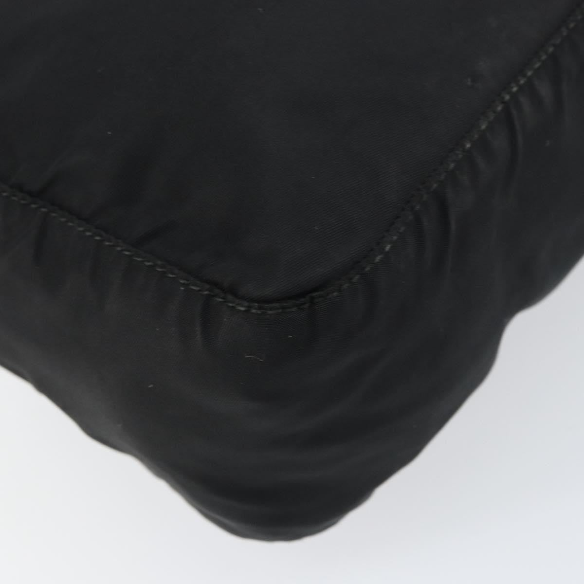 Prada Front Zip Messenger Bag Tessuto, BLACK, NYLON, Shoulder bag