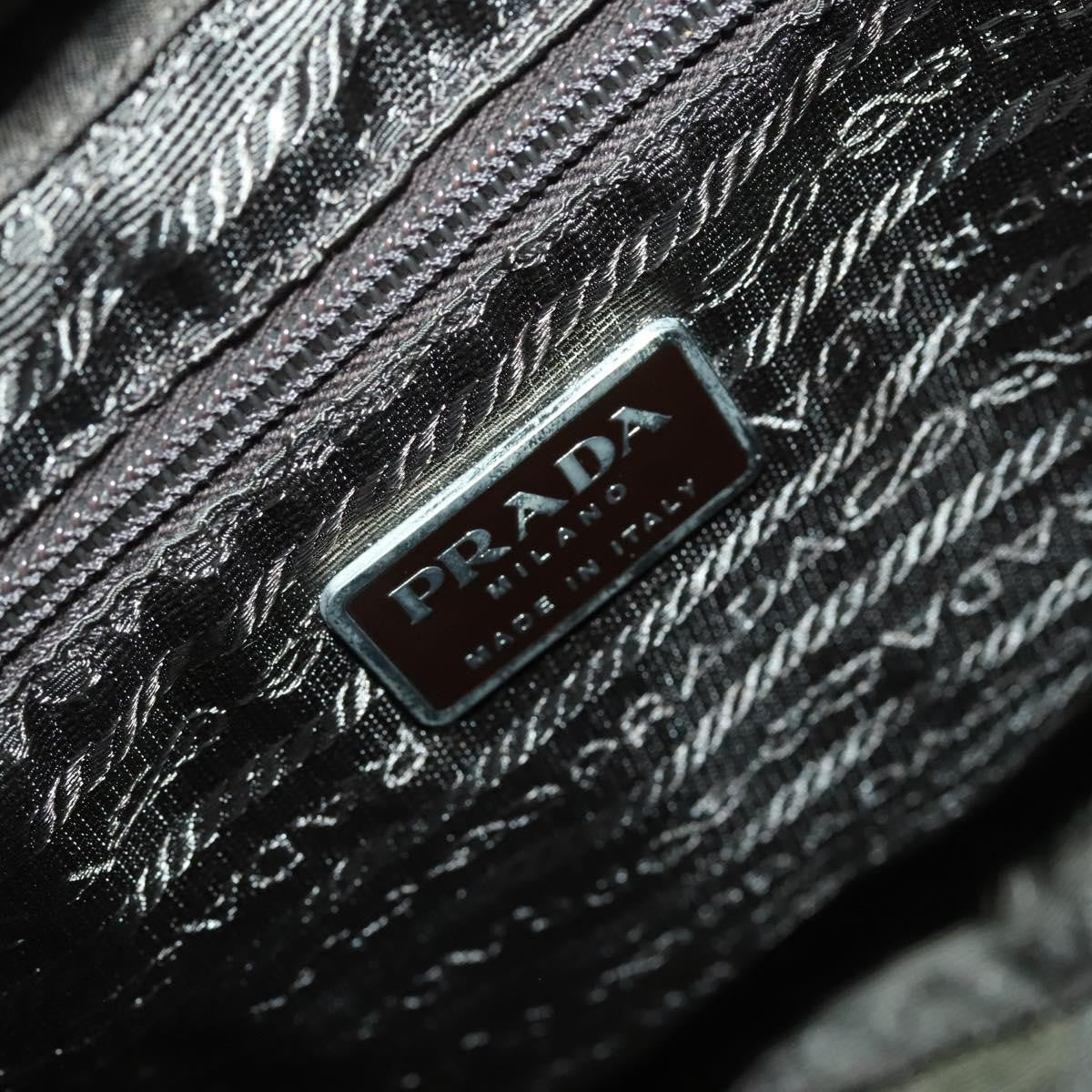 Prada Double Pocket Drawstring Backpack Nylon with Studded Detail, KHAKI, NYLON, Backpack