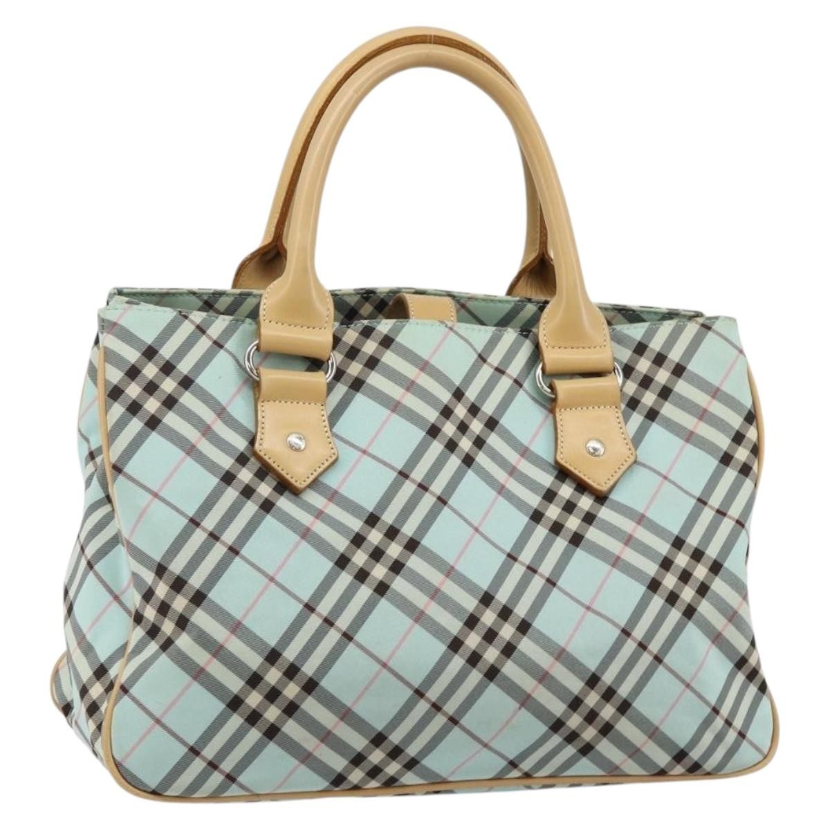 Burberry Nova Check Tote Nylon, BLUE, NYLON, Tote bag