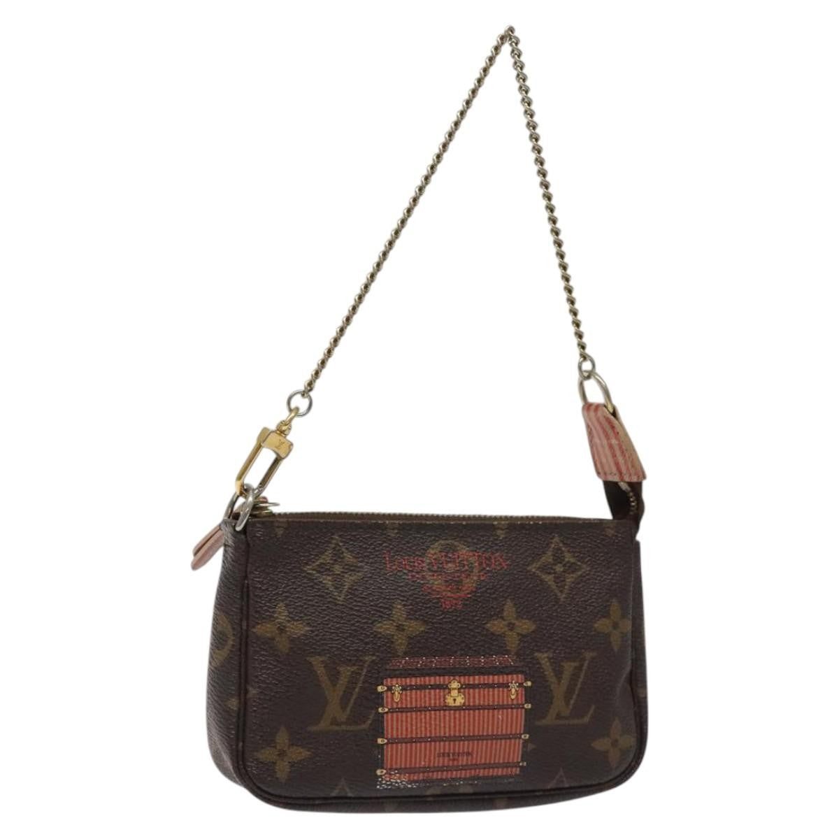 Louis Vuitton Pochette Accessoires Limited Edition Monogram Trunk, BROWN, CANVAS, Clutche & pouche