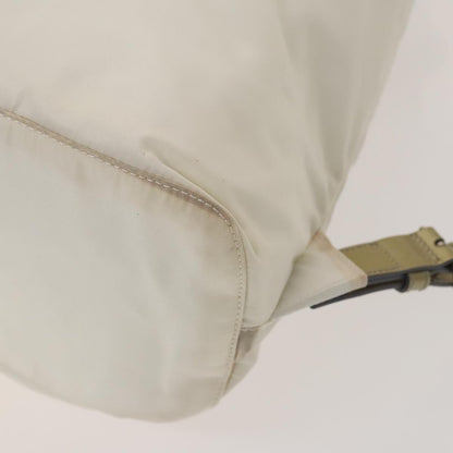 Prada Front Pocket Buckle Backpack Nylon, WHITE, NYLON, Backpack