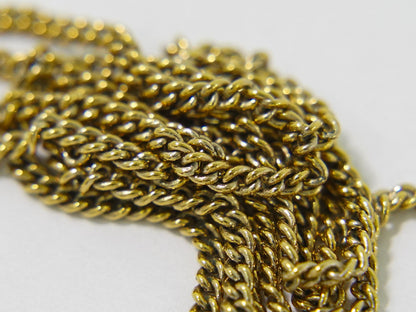 Chanel Rainbow CC Pendant Necklace Metal and Crystals, GOLD, GOLD_PLATED, Necklace