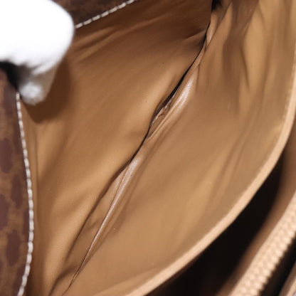 Celine Macadam Shoulder Bag Canvas, BROWN, CANVAS, Shoulder bag