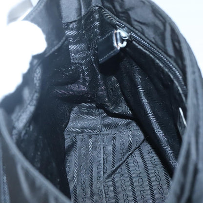 Prada Buckle Messenger Bag Tessuto, BLACK, NYLON, Shoulder bag