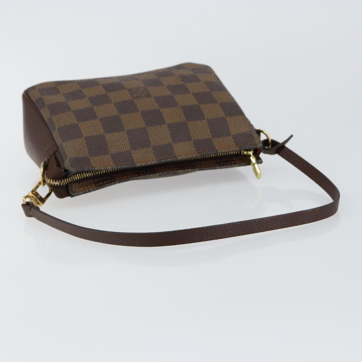 Louis Vuitton Trousse Make Up Bag Damier, BROWN, CANVAS, Clutche & pouche