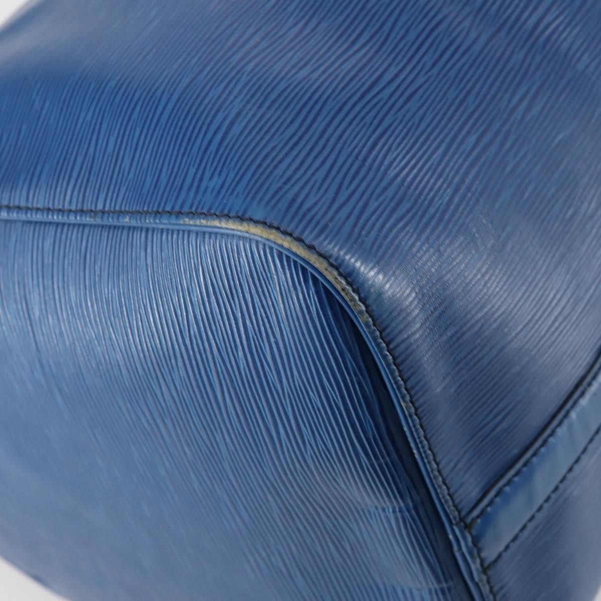 Louis Vuitton Keepall Bag Epi Leather, BLUE, LEATHER, Travel bag