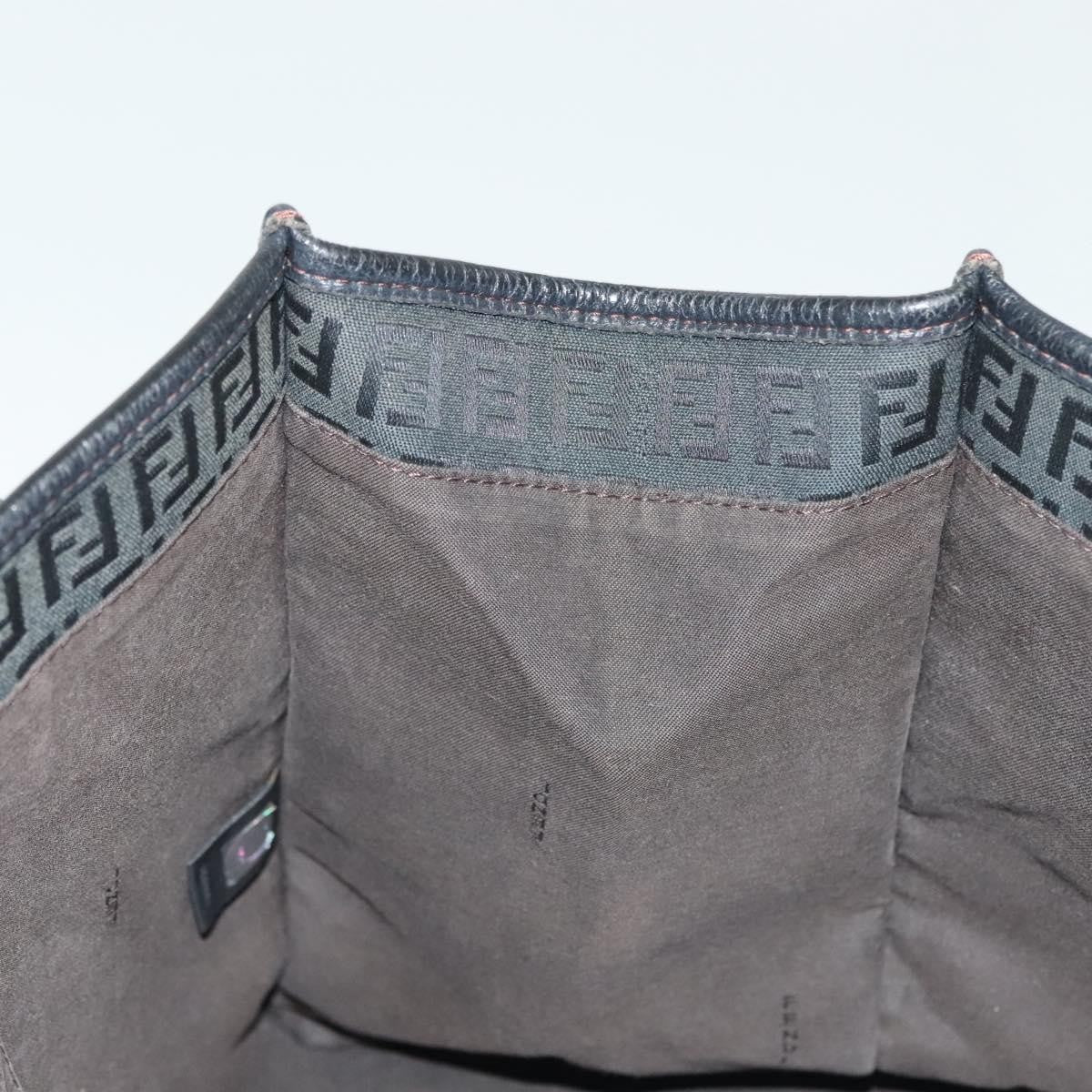 Fendi Vintage Tote Zucchino Canvas, BLACK, CANVAS, Tote bag