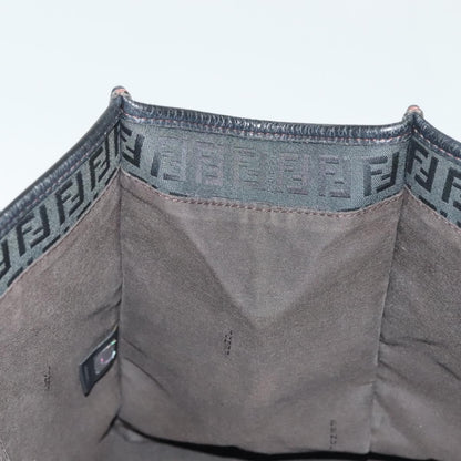 Fendi Vintage Tote Zucchino Canvas, BLACK, CANVAS, Tote bag