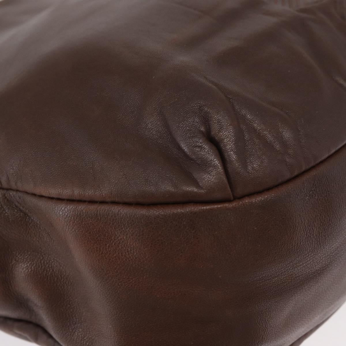 Loewe Anagram Shoulder Bag Leather, BROWN, LEATHER, Shoulder bag