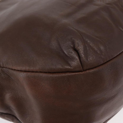 Loewe Anagram Shoulder Bag Leather, BROWN, LEATHER, Shoulder bag