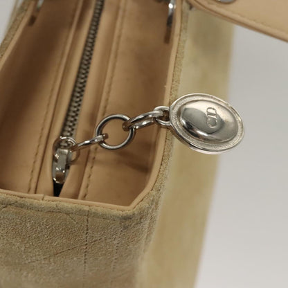 Christian Dior Lady Dior Bag Cannage Quilt Suede, BEIGE, SUEDE, Handbag