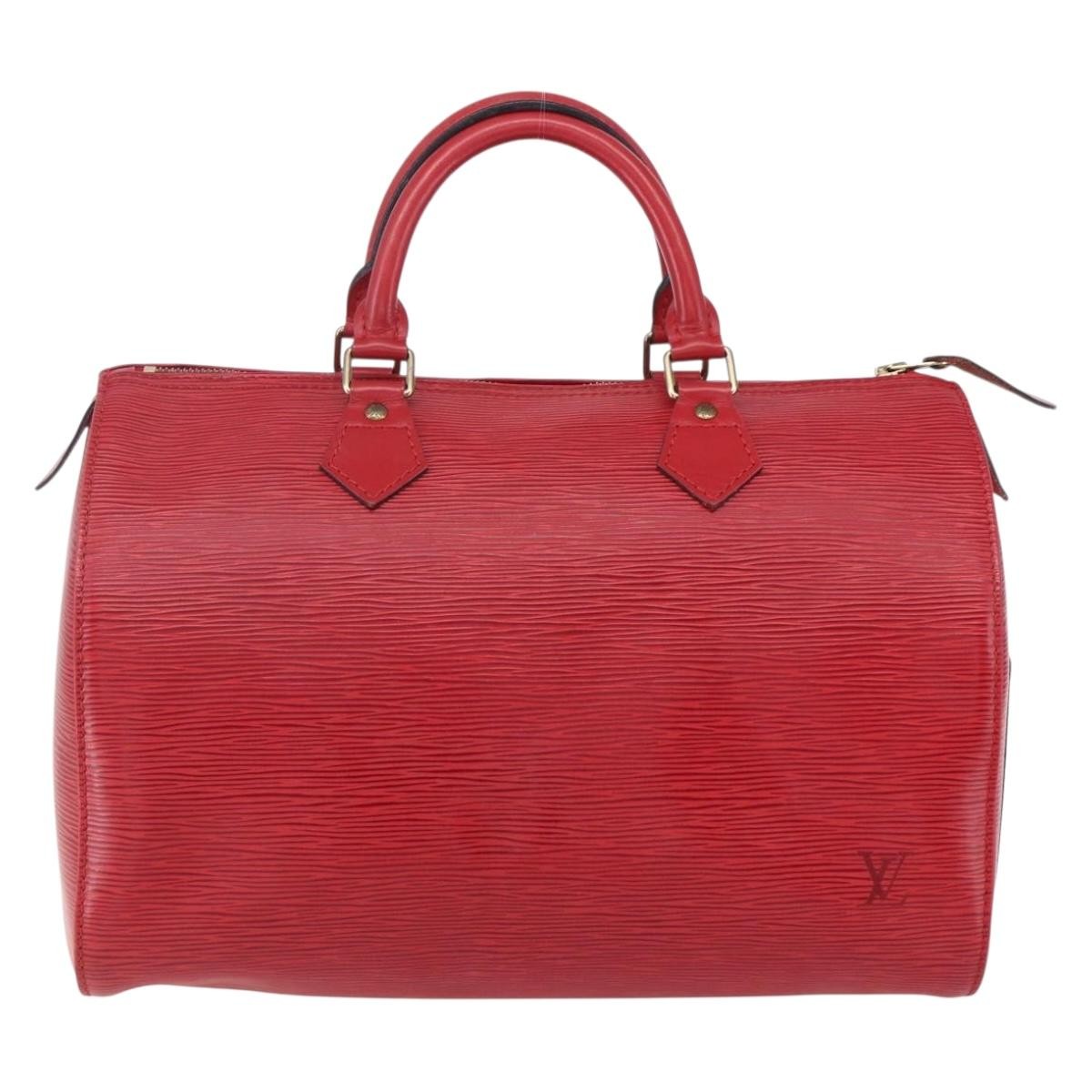 Louis Vuitton Speedy Handbag Epi Leather, RED, LEATHER, Handbag