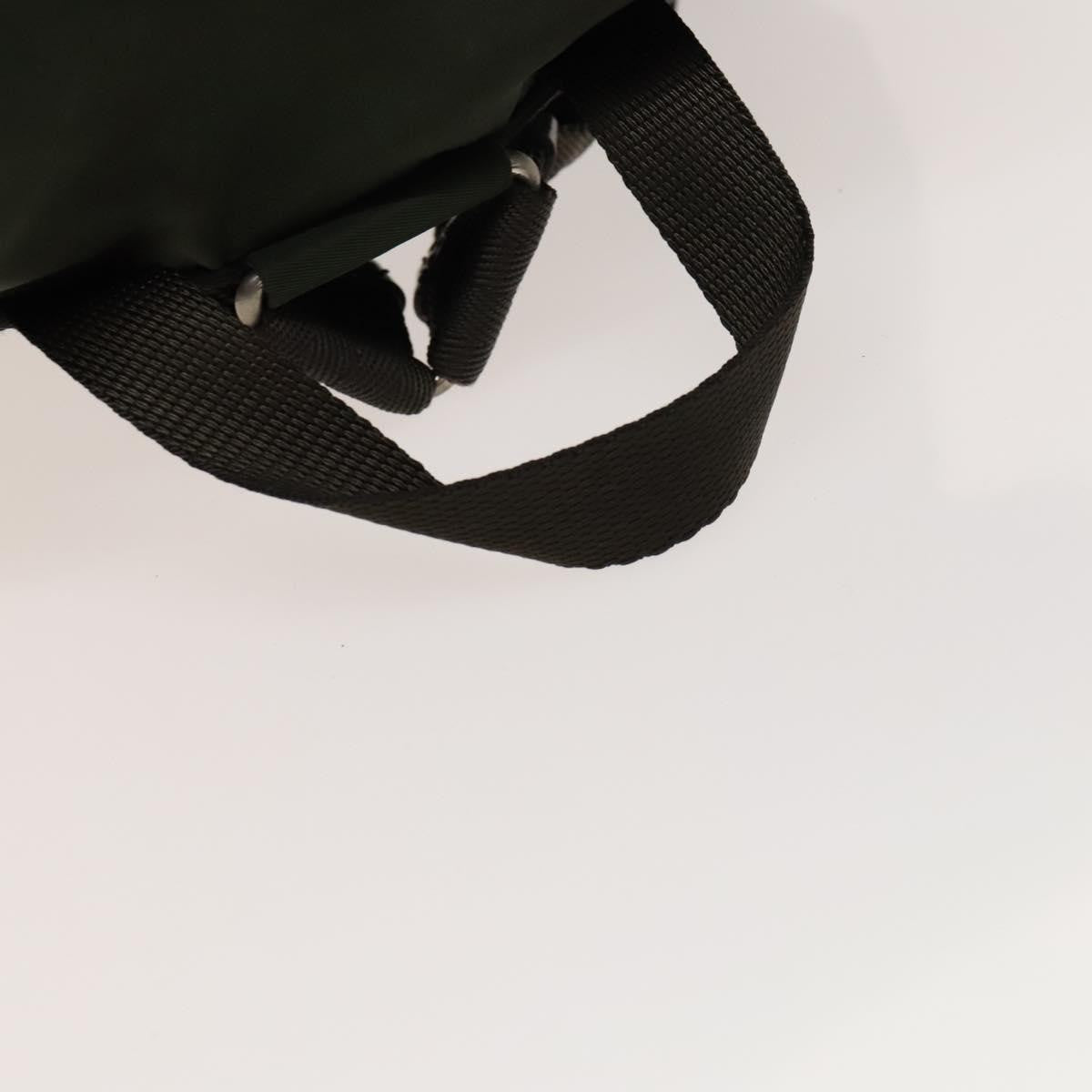 Prada Vela Double Front Pocket Backpack Tessuto with Saffiano Leather, KHAKI, NYLON, Backpack