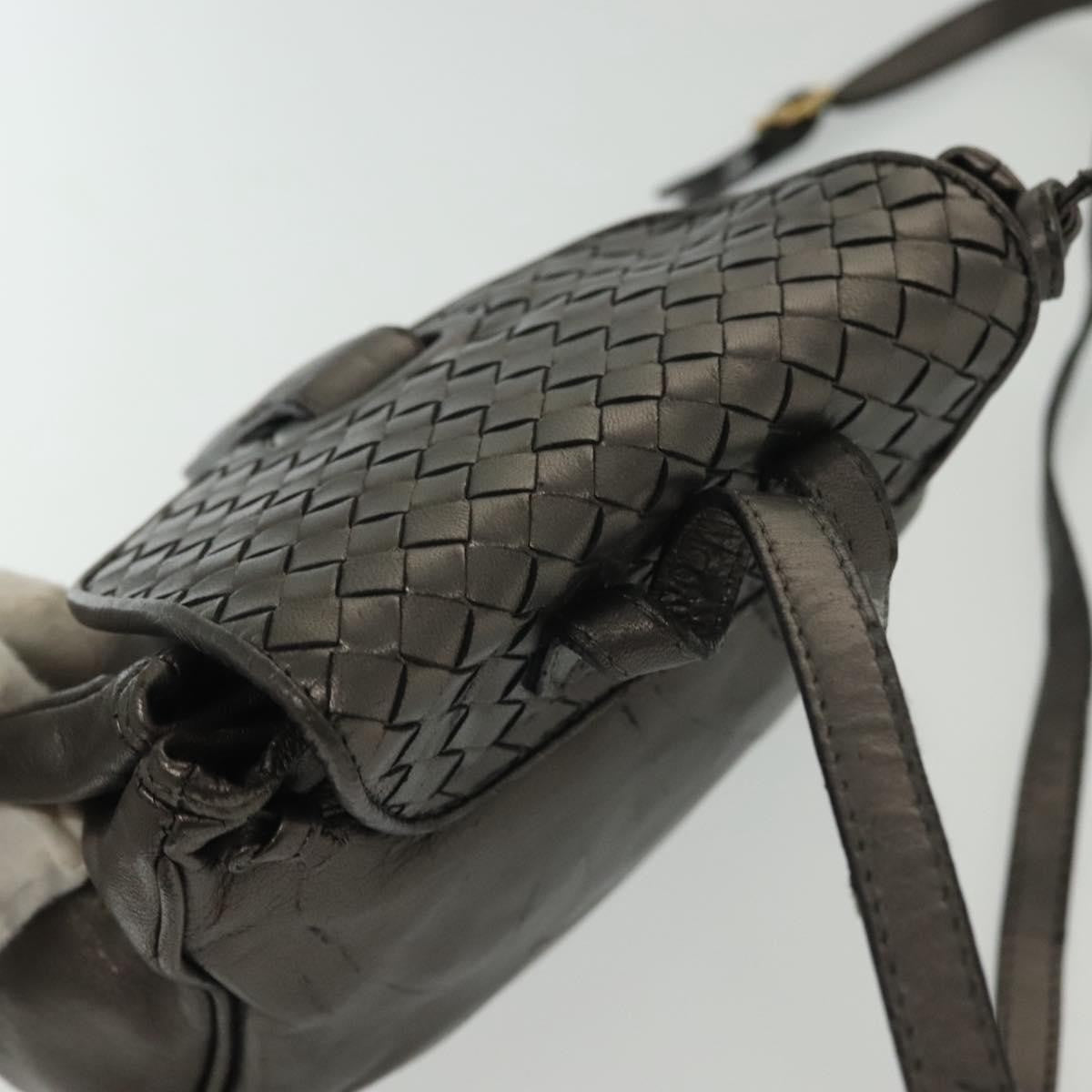 Bottega Veneta Intrecciato Backpack Patent Leather, METALLIC, LEATHER, Backpack
