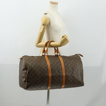 Louis Vuitton Keepall Bag Monogram Canvas, BROWN, CANVAS, Travel bag