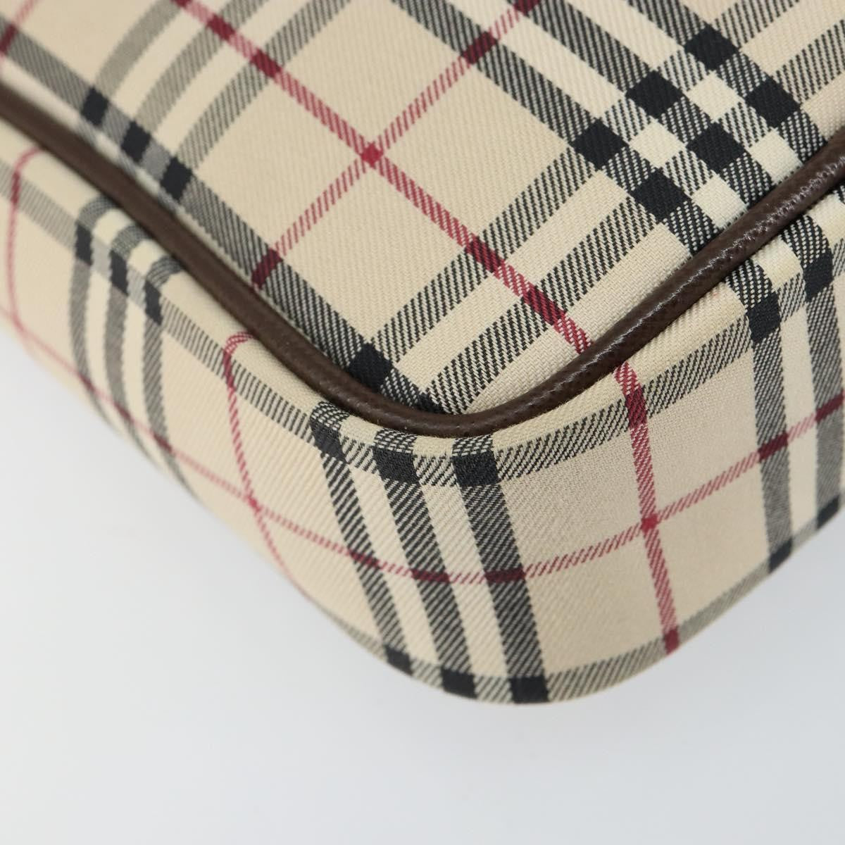 Burberry Nova check Shoulder bag Canvas and Leather, BEIGE, CANVAS, Shoulder bag