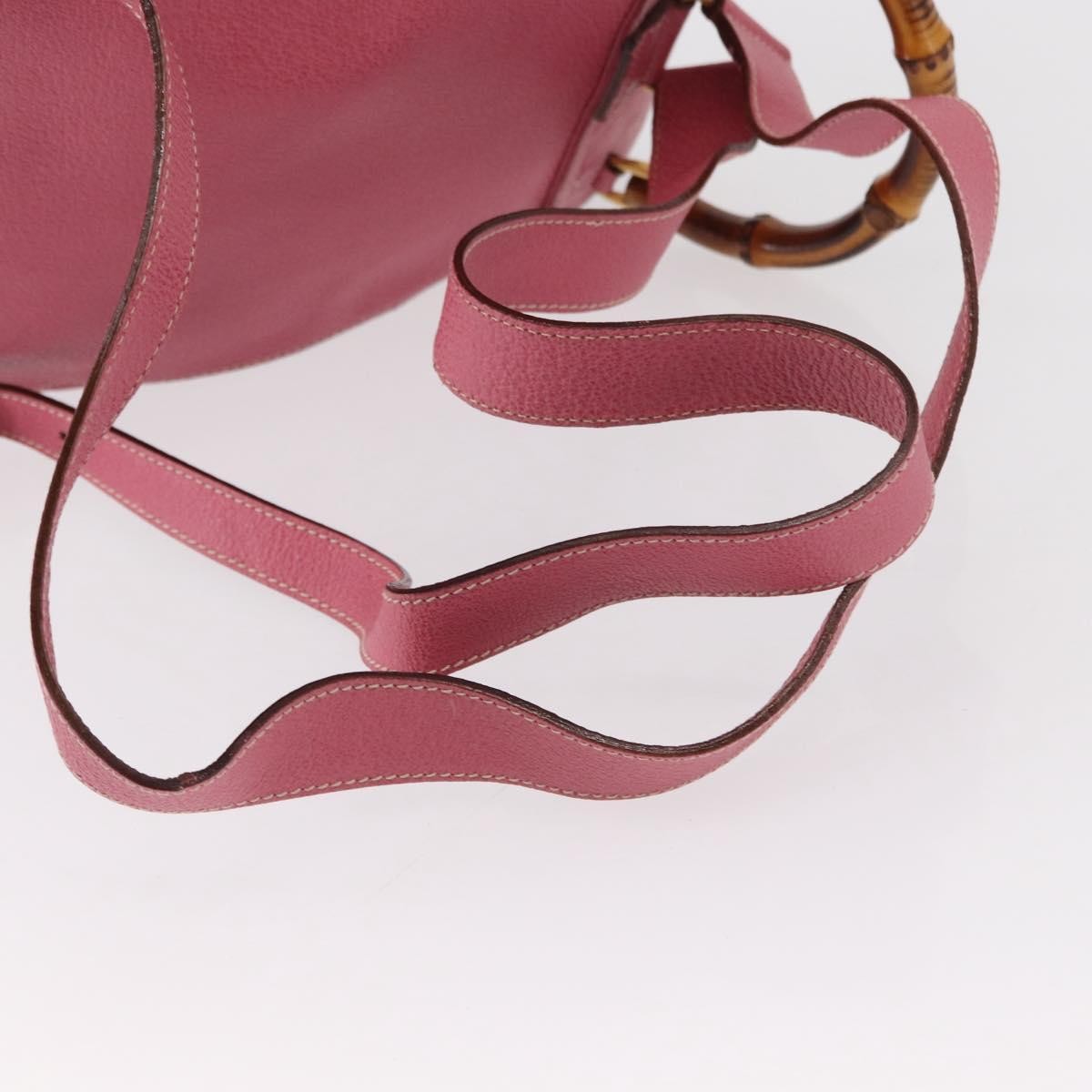 Gucci Vintage Bamboo Backpack Suede, PINK, SUEDE, Backpack