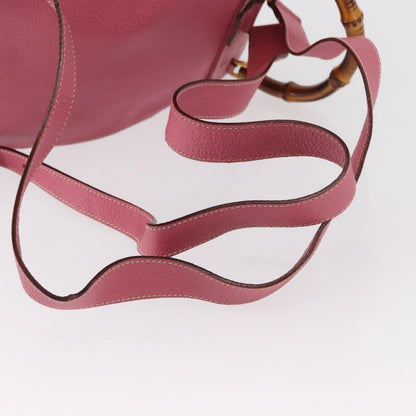 Gucci Vintage Bamboo Backpack Suede, PINK, SUEDE, Backpack
