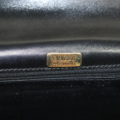 Bally Vintage Chain Shoulder Bag Quilted Leather, BLACK, LEATHER, Shoulder bag