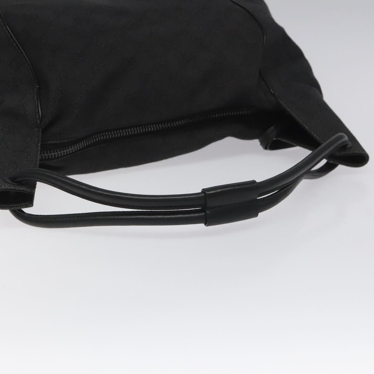 Gucci Vintage Shoulder Bag GG Canvas and Leather, BLACK, CANVAS, Shoulder bag