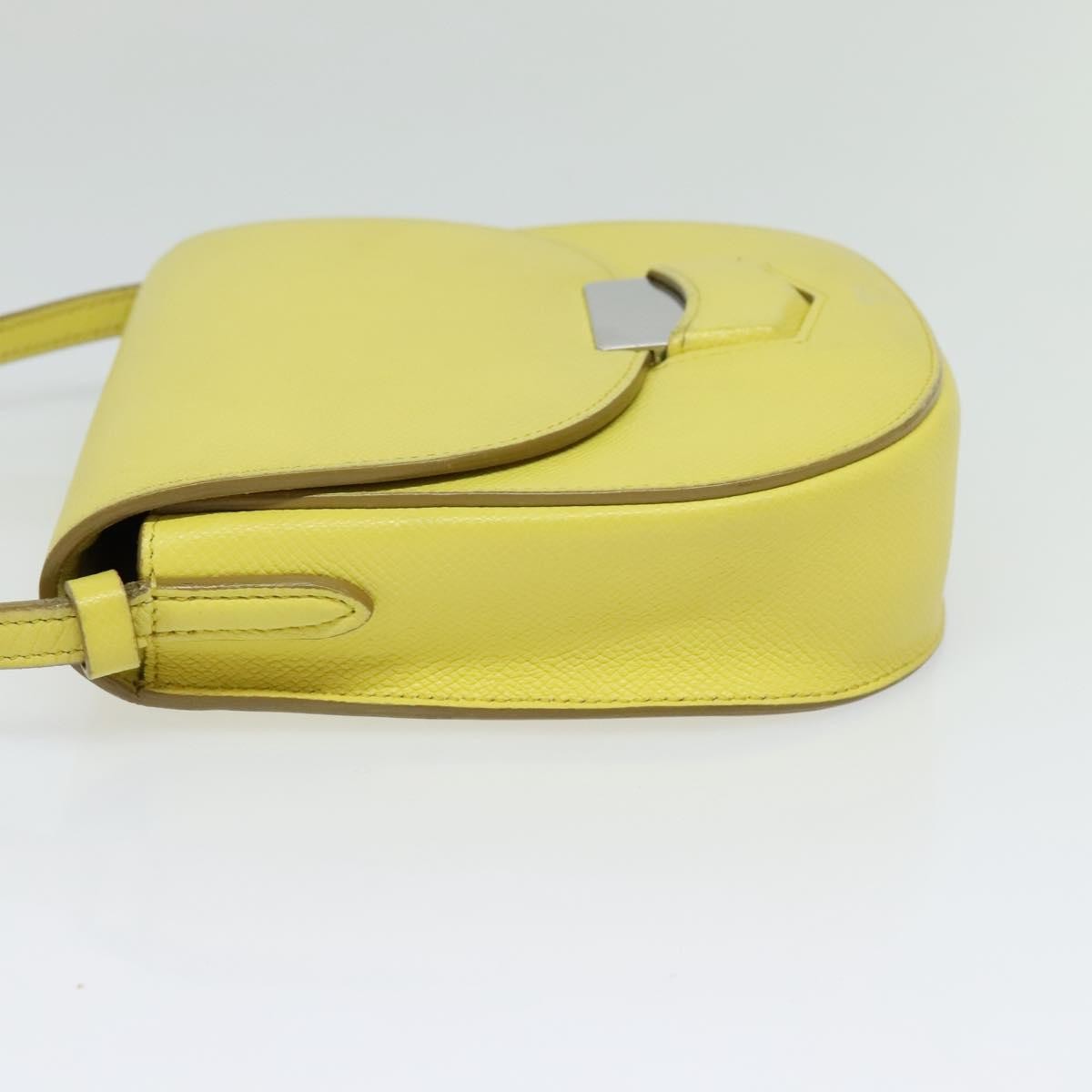 Celine Trotteur Crossbody Bag Grainy Leather, YELLOW, LEATHER, Crossbody bag