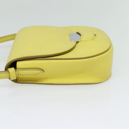 Celine Trotteur Crossbody Bag Grainy Leather, YELLOW, LEATHER, Crossbody bag