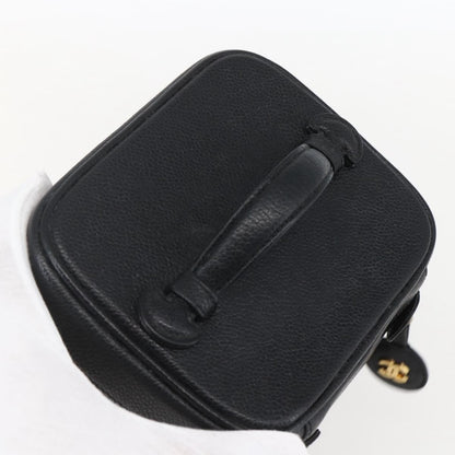 Chanel Vintage Timeless Cosmetic Case Caviar, BLACK, LEATHER, Clutche & pouche
