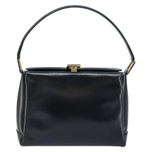 Gucci Vintage Convertible Box Crossbody Bag Leather, BLACK, LEATHER, Handbag