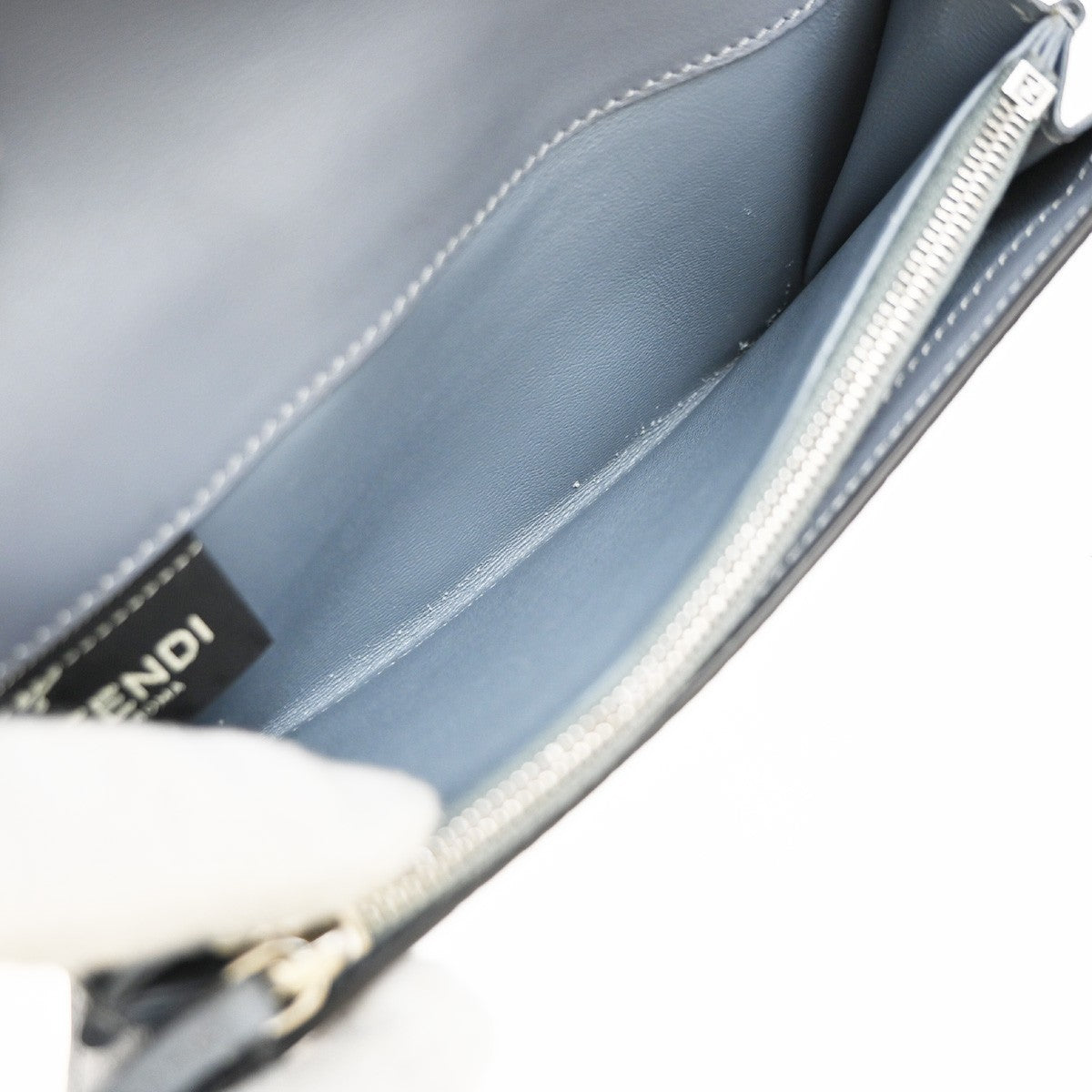 Fendi Peekaboo Wallet Leather, Blue, Leather, Wallet