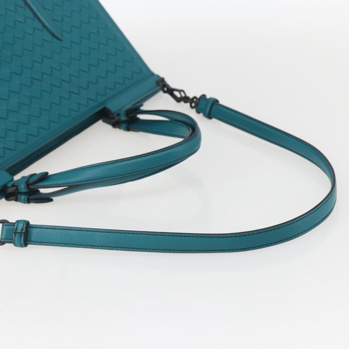 Bottega Veneta Monaco Convertible Satchel Leather with Intrecciato Detail, TURQUOISE, LEATHER, Handbag
