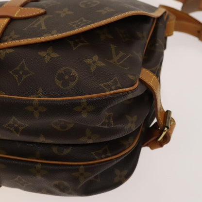 Louis Vuitton Saumur Handbag Monogram Canvas, BROWN, CANVAS, Shoulder bag