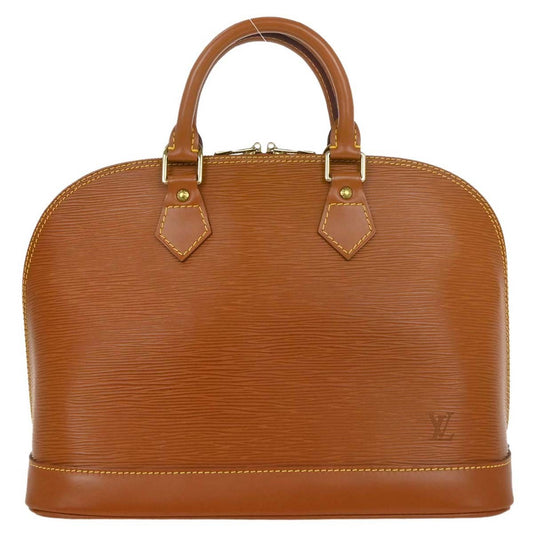 Louis Vuitton Alma Handbag Epi Leather, BROWN, LEATHER, Handbag