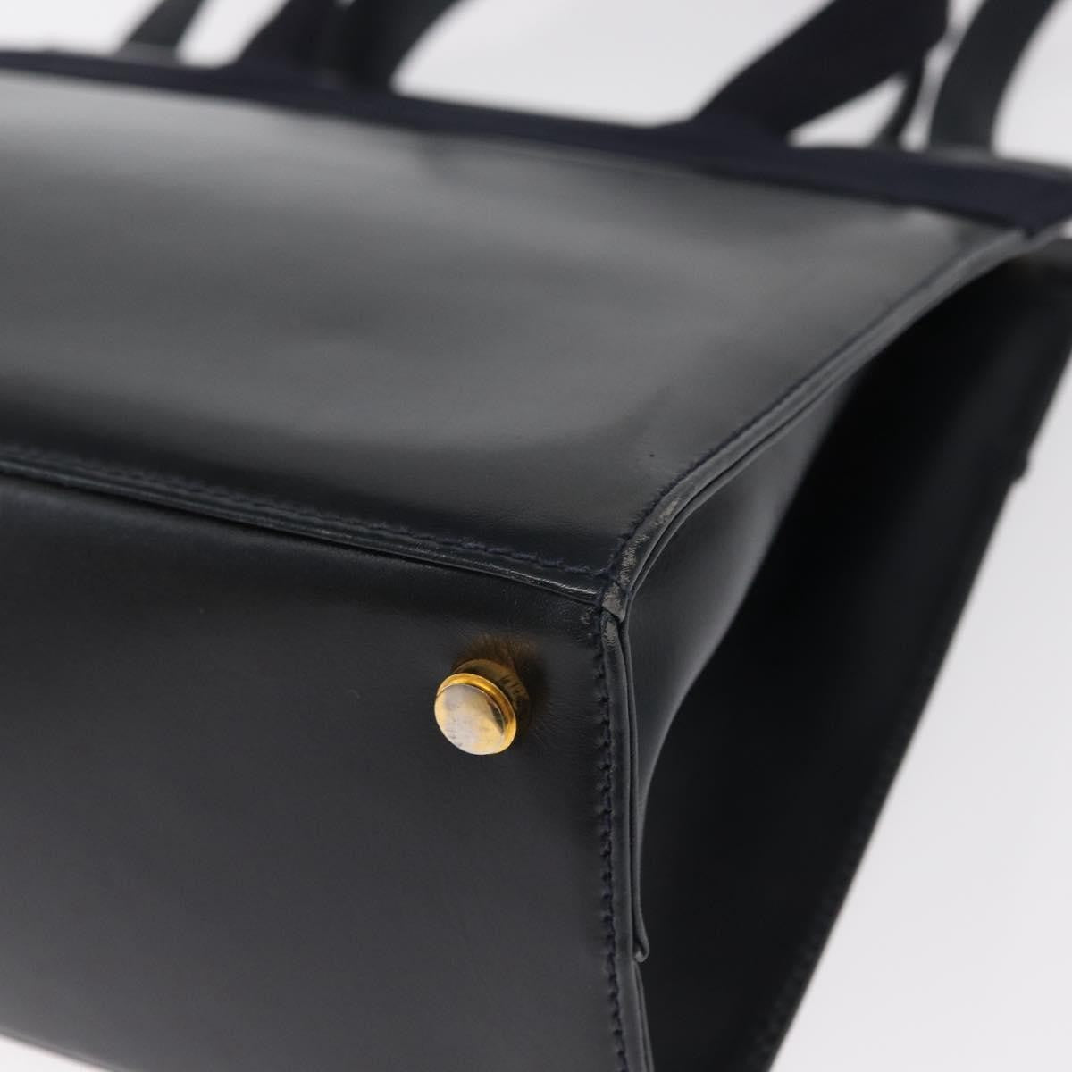 Salvatore Ferragamo Convertible Vara Bow Tote Leather, NAVY, LEATHER, Handbag