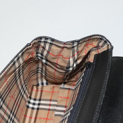 Burberry Vintage Handbag Leather, BLACK, LEATHER, Handbag