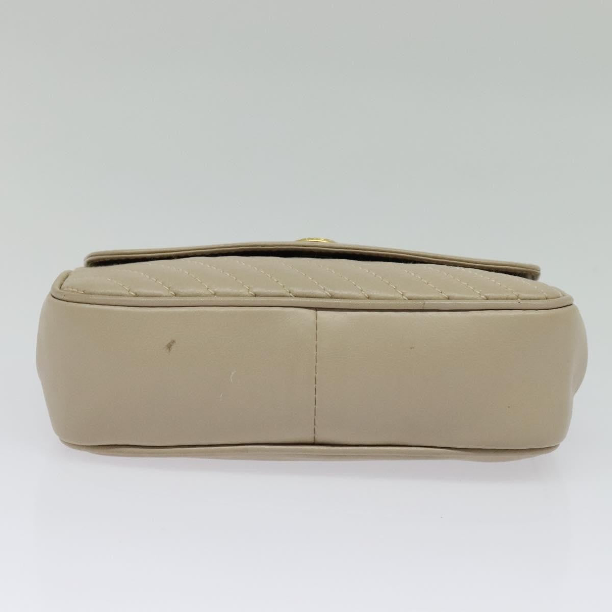 Celine Shoulder Bag Leather, BEIGE, LEATHER, Shoulder bag